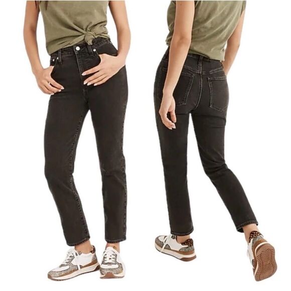 Madewell the curvy perfect vintage jean in black‎ womens size 26 - Picture 1 of 9